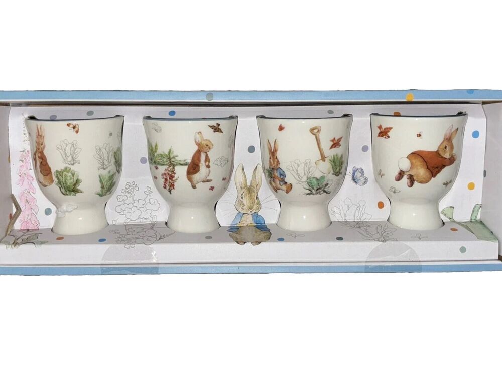 Beatrix Potter Peter Rabbit Easter Boiled Egg Holder Mini Cup Gift Set New